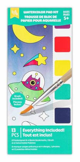 Little Yellow Bicycle Outer Space Watercolor Bookmarks Kit