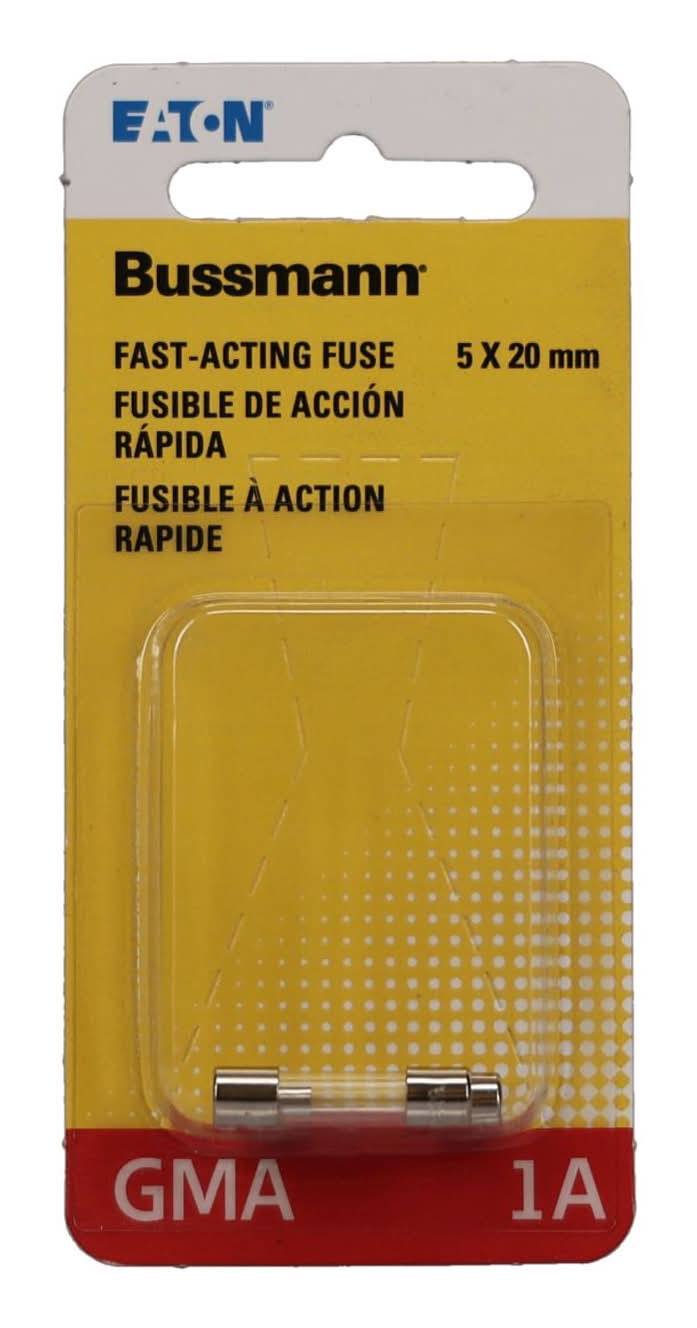 Bussmann 1 Amps Fast Acting Glass Fuse 2 Pk