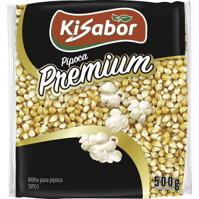 Kisabor milho para pipoca premium (500g)