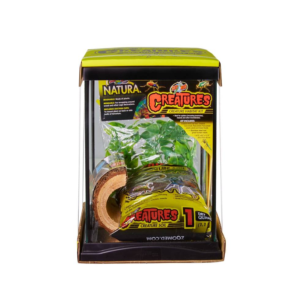 Zoo Med Creatures Creature Den Low Profile Reptile Terrarium (Size: 8.75\"L X 8.5\"W X 11.75\"H)