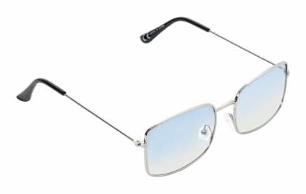 Juniors Rectangle Slim Sunglasses Blue