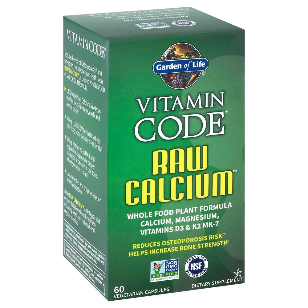 Garden of Life Vitamin Code Raw Calcium Vegetarian Capsules (60 ct)