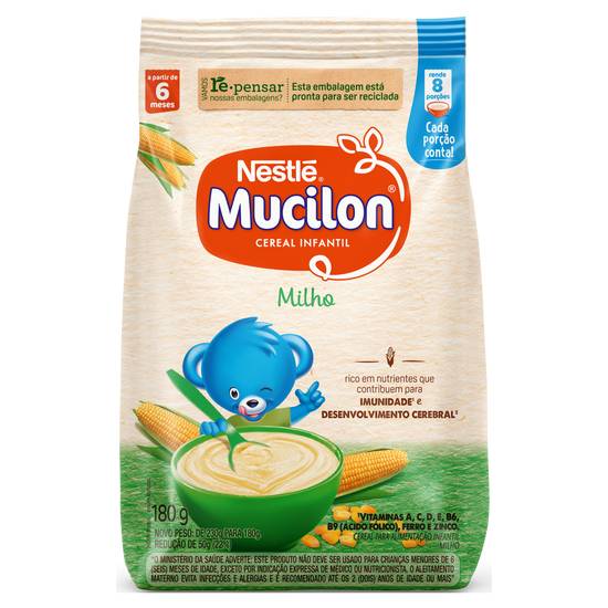 Mucilon cereal infantil sabor milho (180 g)