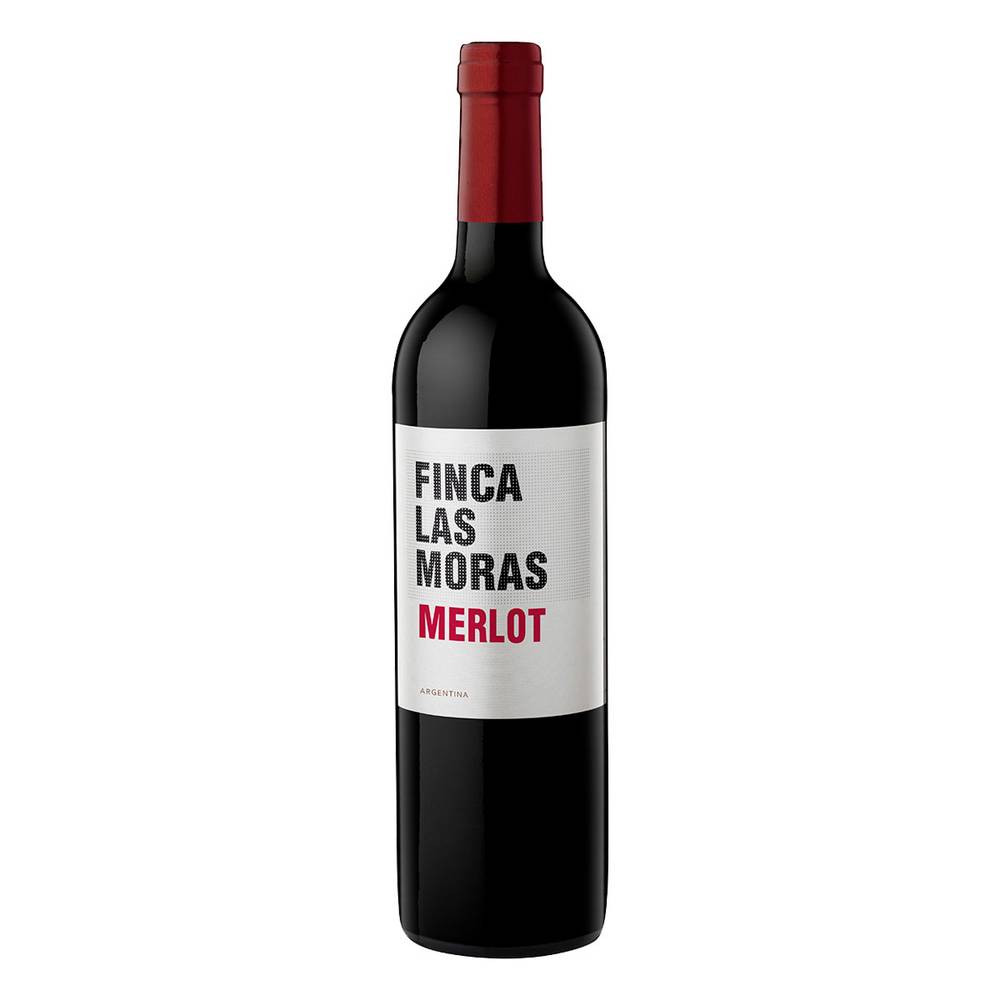 Finca Las Moras · Vino tinto merlot argentina, 2018 (750 ml)