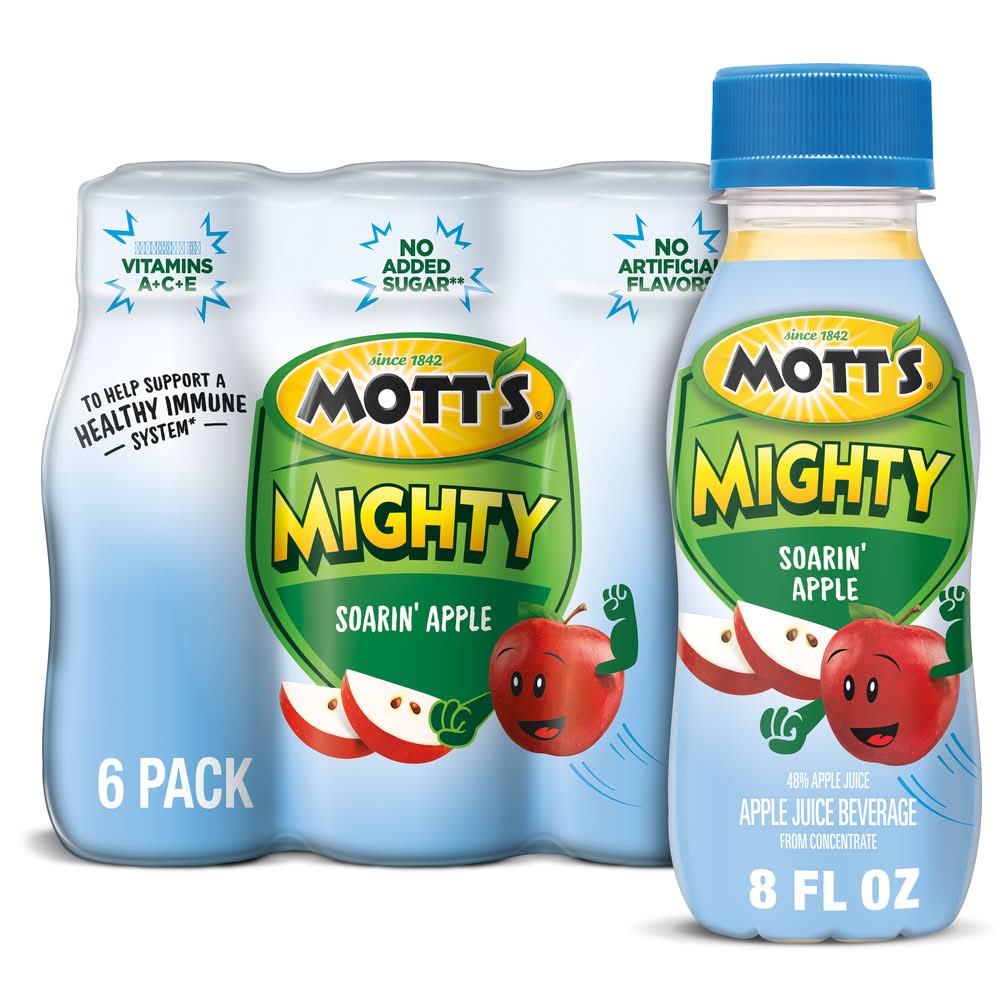 Mott's Mighty Soarin' Apple Juice (6 x 8 fl oz)