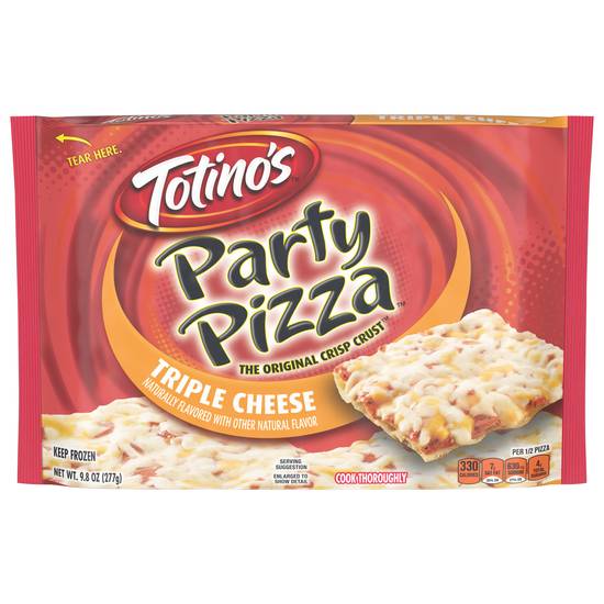 Totino's Party Pizza Triple Cheese Flavored Frozen Snacks Pizza