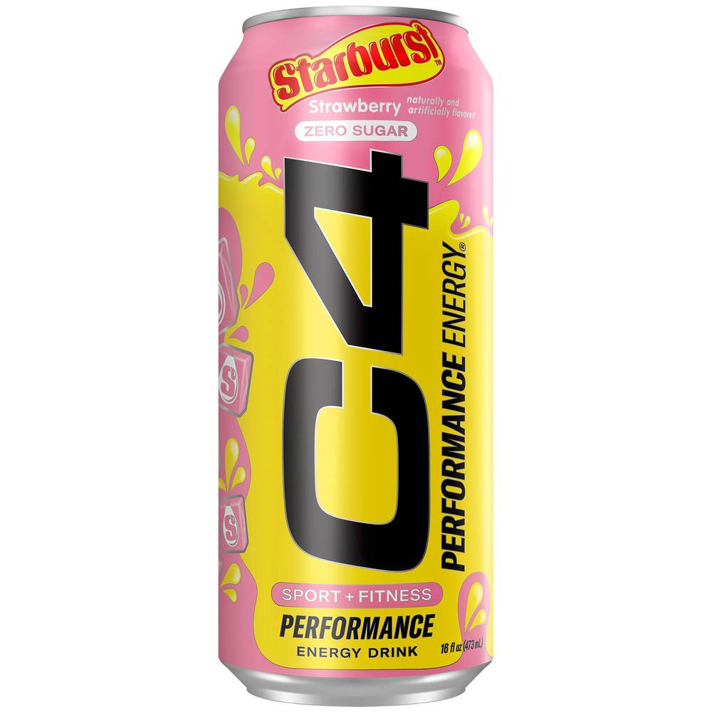 Starburst C4 Performance Energy Drink (12 pack, 16 fl oz) (strawberry)