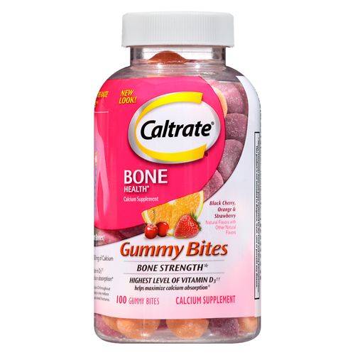 Caltrate Calcium & Vitamin D3 Supplement Gummy Bites Black Cherry - 100.0 ct