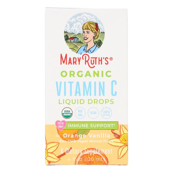 MaryRuth's Organic Vitamin C Liquid Drops, Orange-Vanilla (4 fl oz)