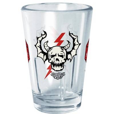 Stranger Things Hellfire Club Skeleton Logo  Tritan Shot Glass - Clear - 2 oz.