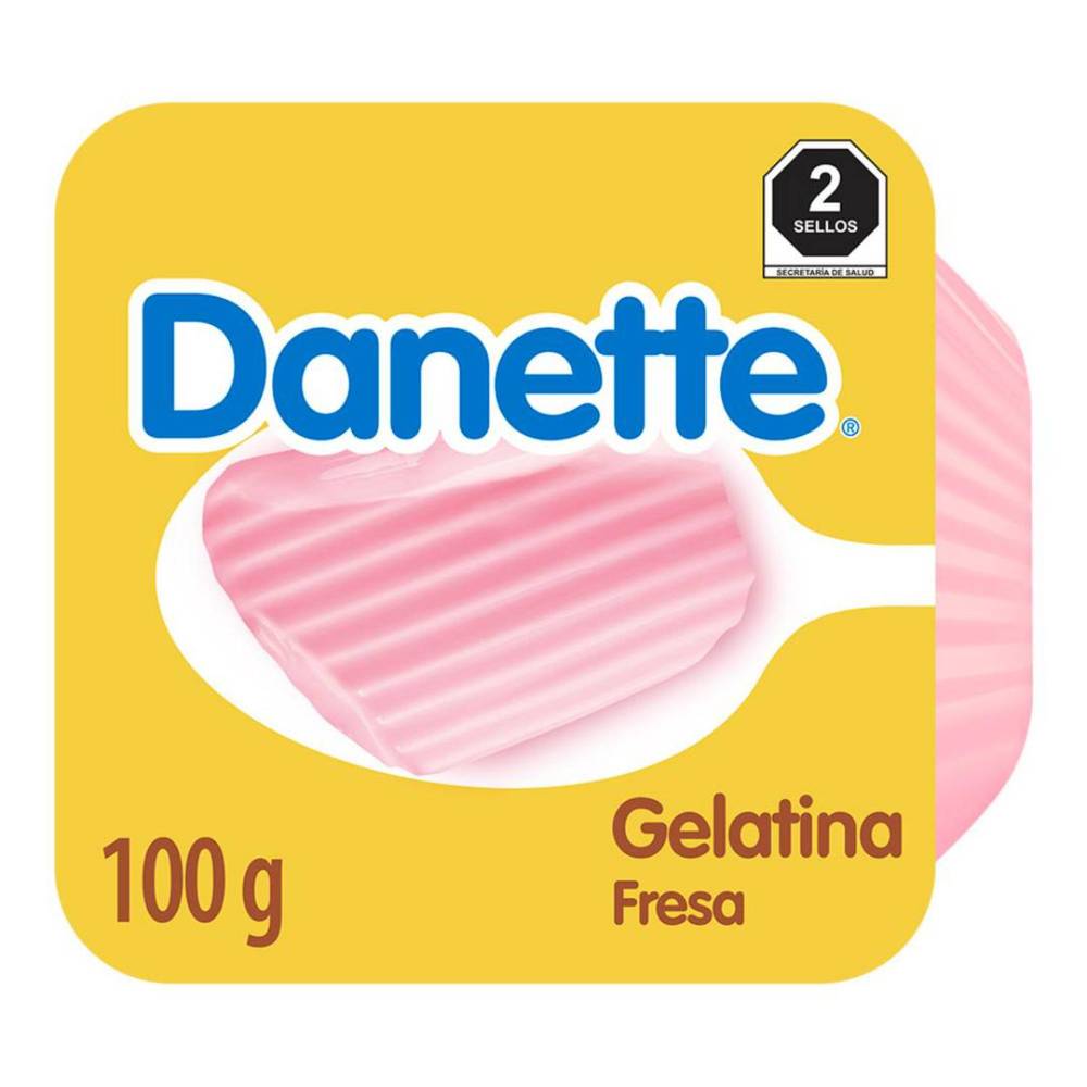 Danette · Gelatina de leche sabor fresa (100 g)