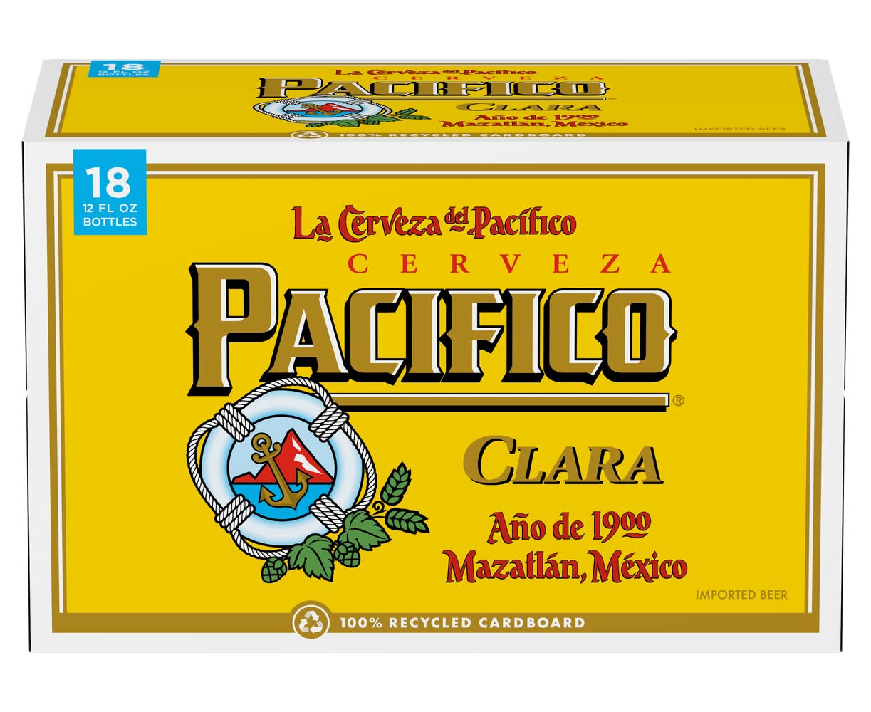 Pacifico Clara Mexican Lager Import Beer (18 x 12 fl oz)