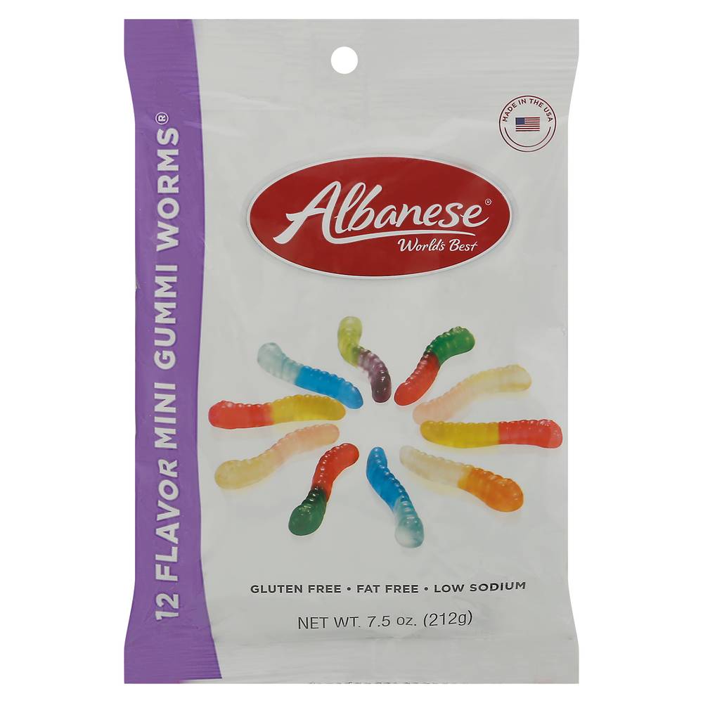 Albanese World's Best 12 Flavor Mini Gummi Worms