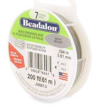 Beadalon Bright 7 Strand Bead Stringing Wire, 200Ft.