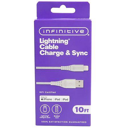 Infinitive Lightning Braided Charge Cable (10 ft)