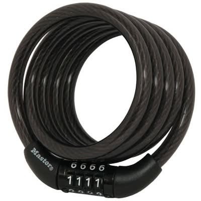 Master Lock Bicycle Cable Lock, 4 ft, Black