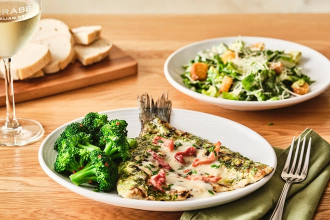 Lemon Butter Pesto Branzino**