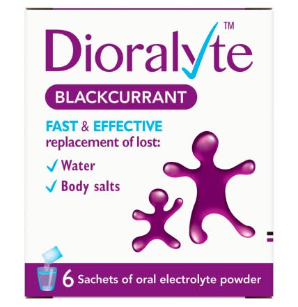 Dioralyte Blackcurrant, Fast & Effective Oral Electrolyte Powder Sachets (6 pack)