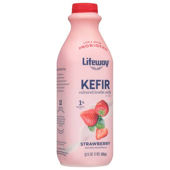 Lifeway Strawberry Kefir Lowfat Milk (32 fl oz)