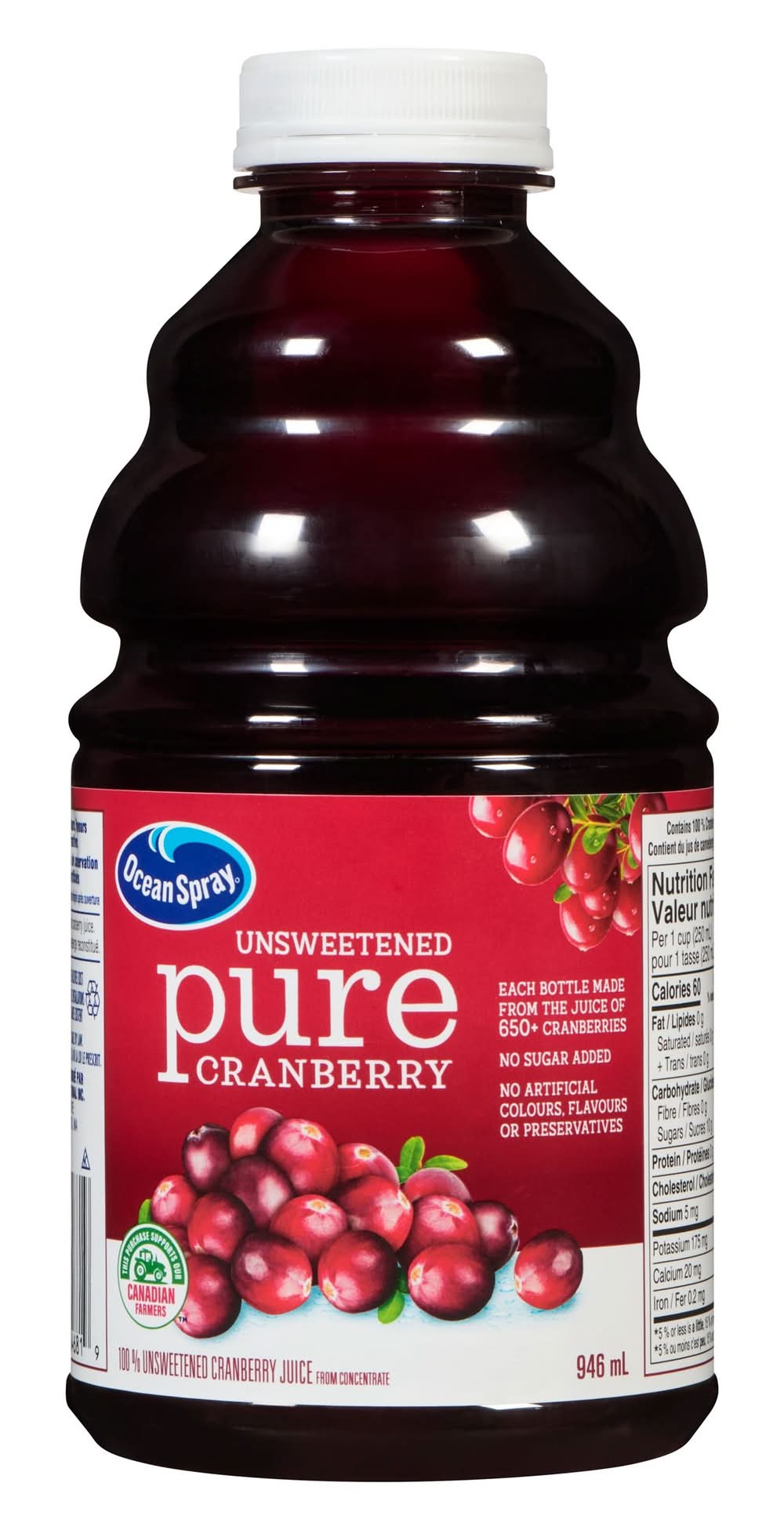 Ocean Spray Unsweetened Pure Cranberry Juice (946 ml)