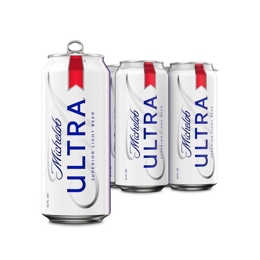 Michelob Ultra Superior Light Beer (4 x 16 fl oz)