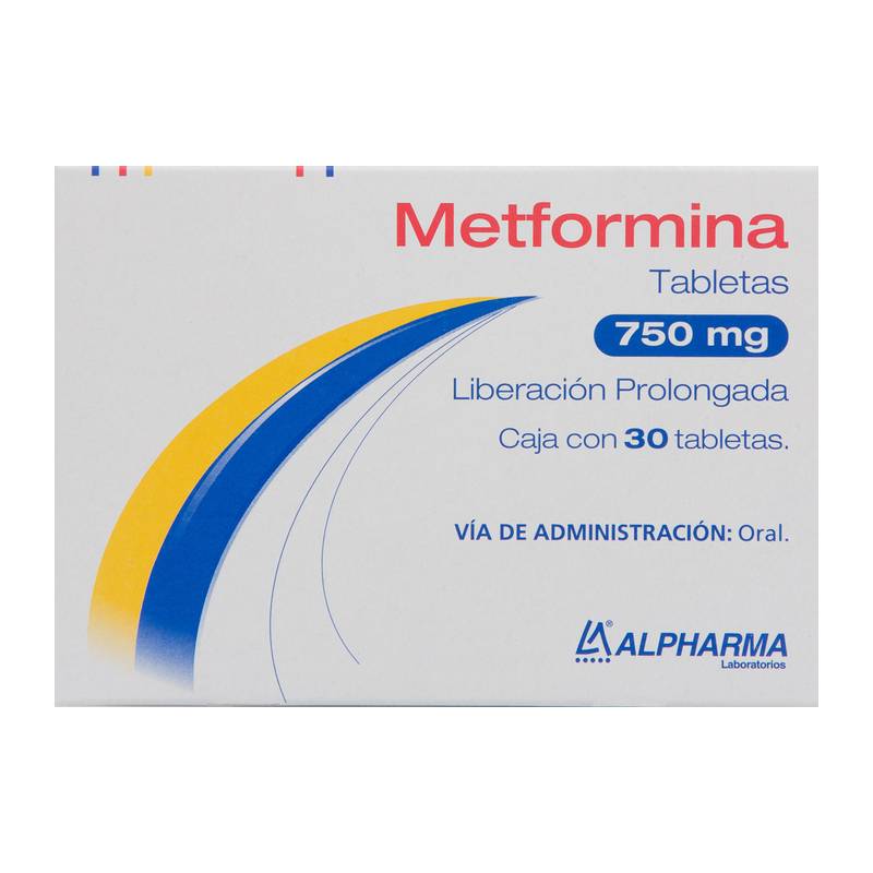 Farmacom metformina lp gi 750mg (30 tabletas)