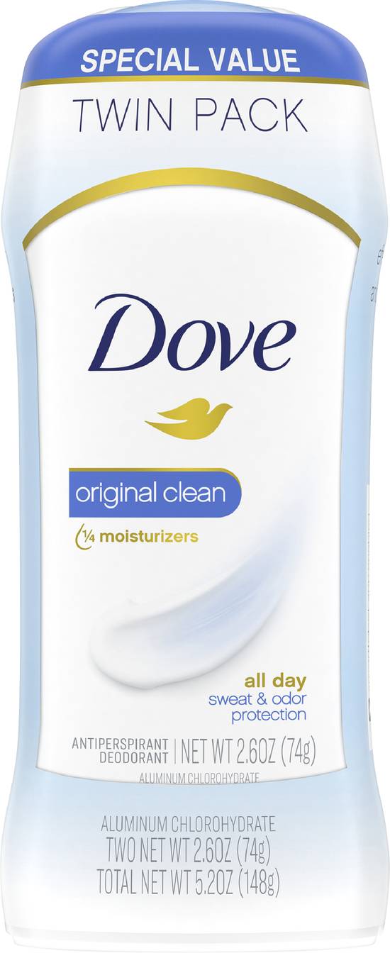 Dove Original Clean Invisible Solid Antiperspirant Deodorant ( 2 ct )