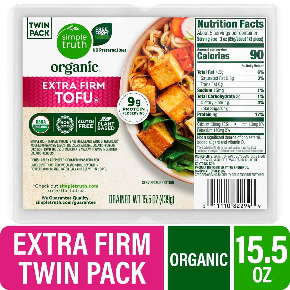 Simple Truth Organic Twin pack Extra Firm Tofu (15.5 oz)