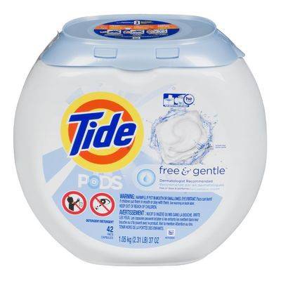 Tide Free & Gentle Laundry Detergent Pacs Pods (1.05 kg)