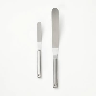 Figmint Stainless Steel Icing Spatula Set (2 ct)