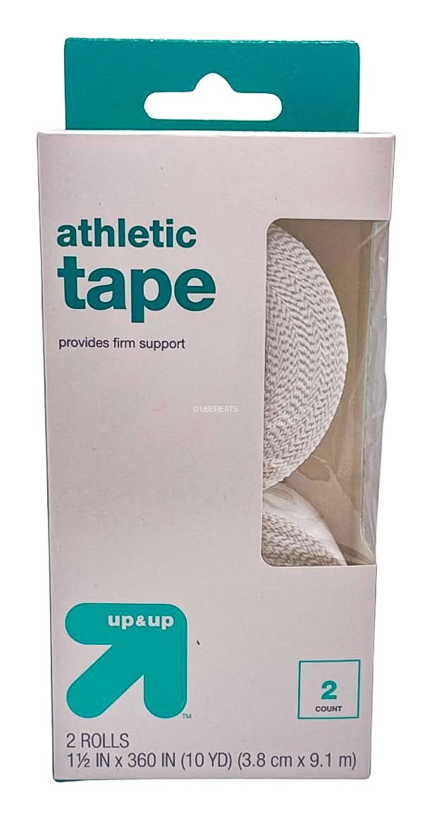 up&up Athletic Tape Rolls, 3.8 cm X 9.1 m (2 ct)