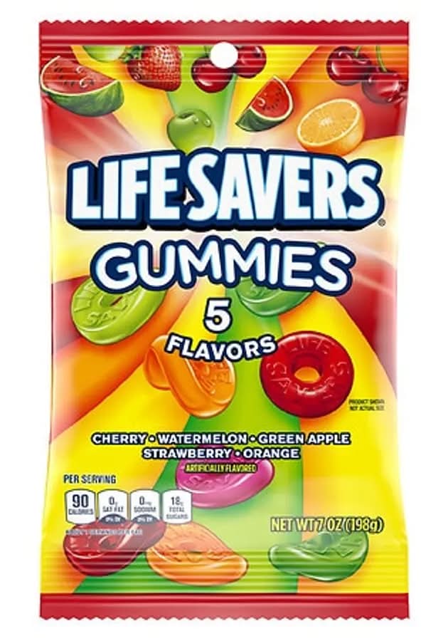 Life Savers 5 Flavors Gummies Candy Bag