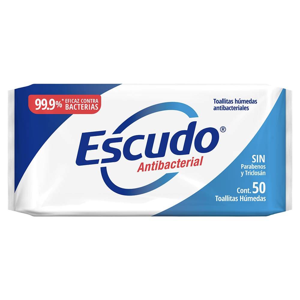 Escudo toallas húmedas antibacteriales (50 piezas)