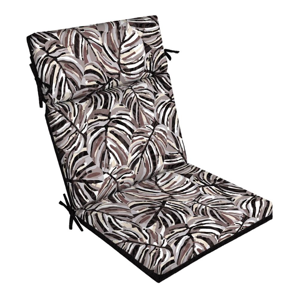 Style Selections 20-in x 21-in Black Tropical Patio Chair Cushion | HQ17713A-9C8