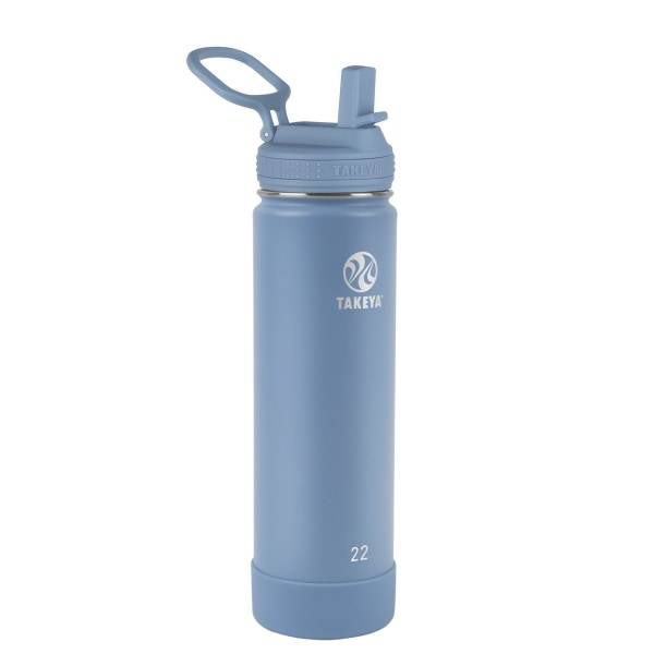 Takeya Actives Straw Water Bottle 22 oz Capacity (bluestone)