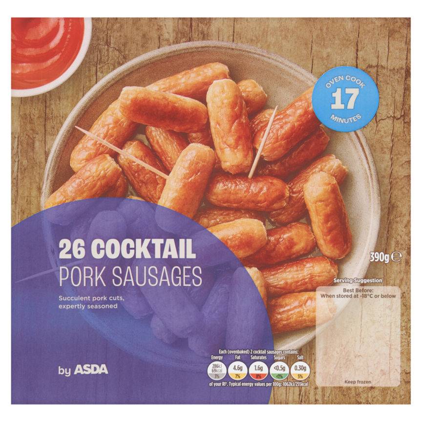 ASDA Cocktail Pork Sausages (390g)