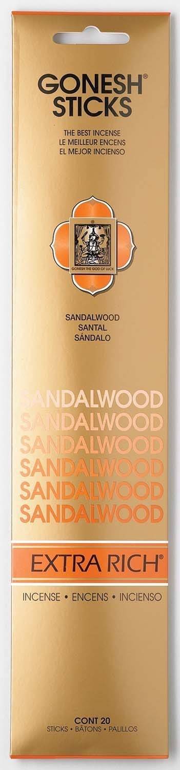 Gonesh Charcoal Incense Sticks Sandalwood (20 ct)