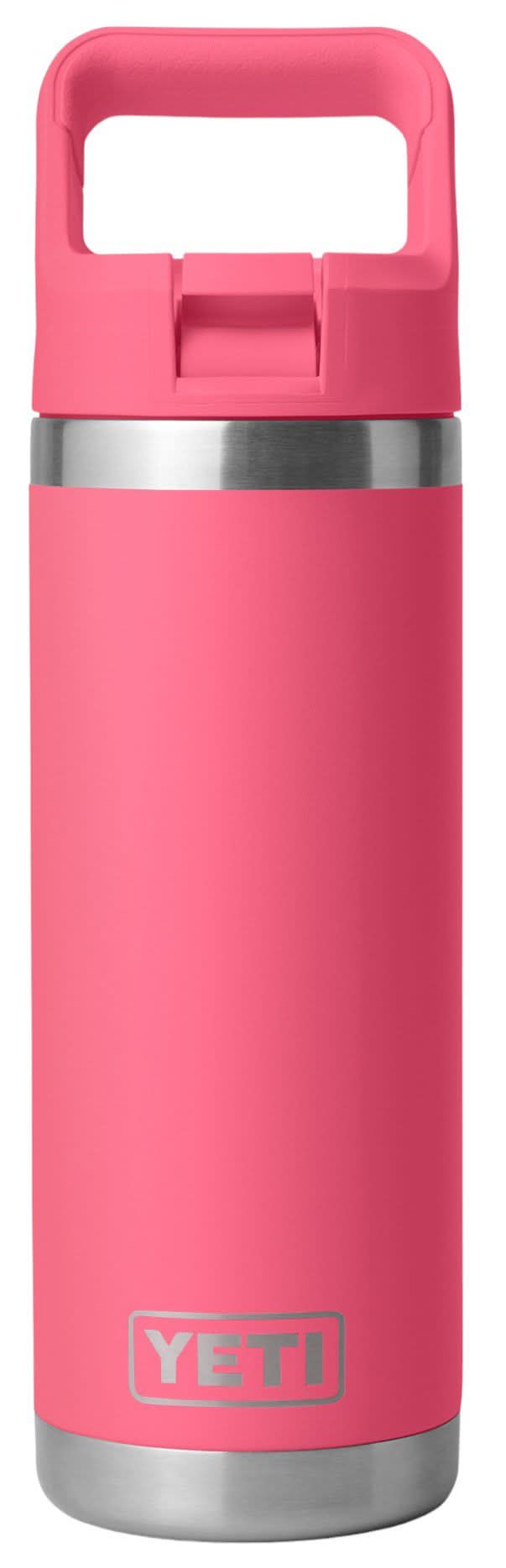 YETI 18 oz. Rambler Bottle with Color-Matched Straw Cap (Tropical Pink)