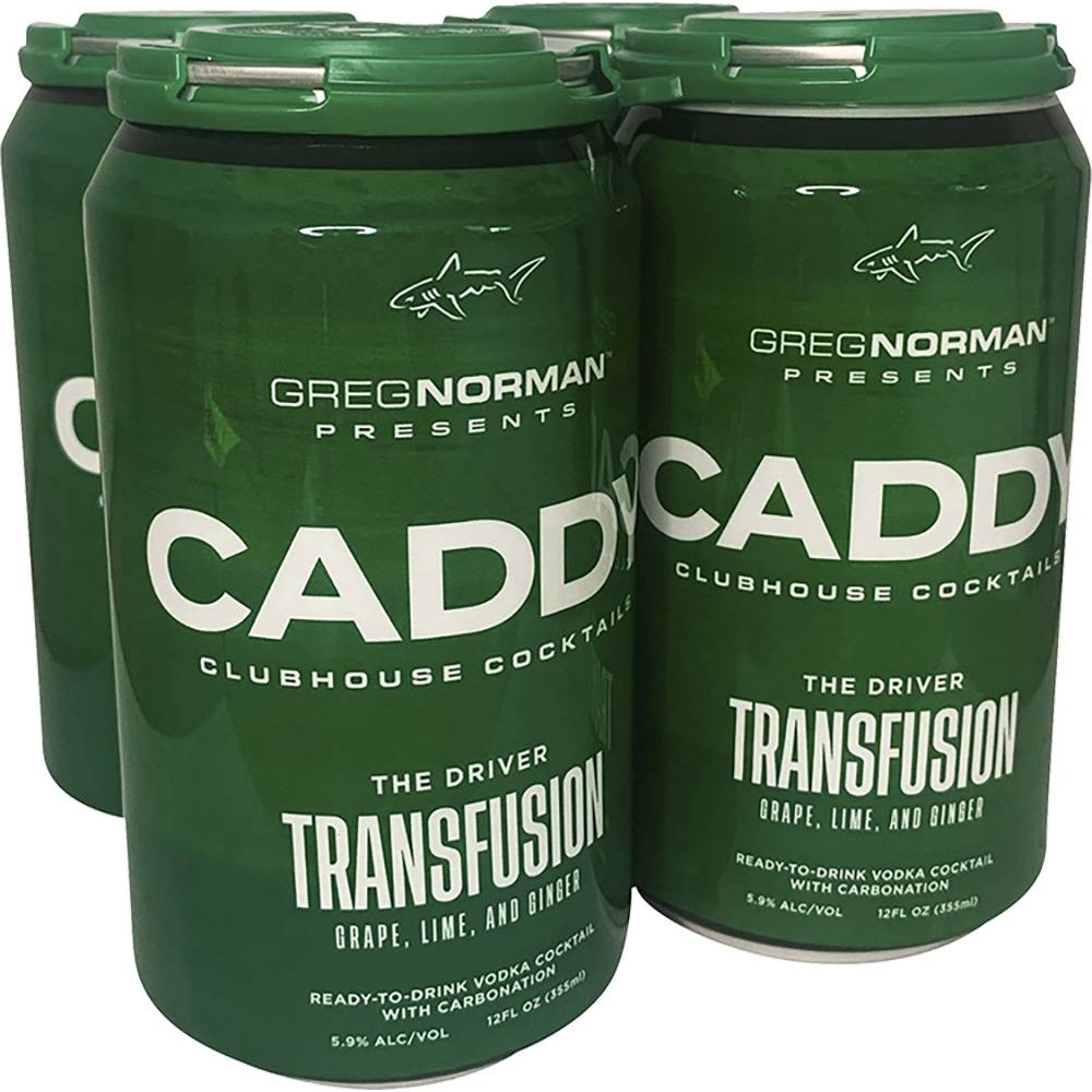 Greg Norman Caddy Transfusion Ready-To-Drink Cocktails (4x 355ml cans)