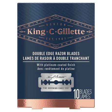 Gillette King C. Men’s Double Edge Safety Razor Blades (10 count)