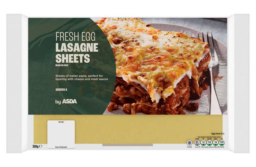 ASDA Fresh Egg Lasagne Sheets (300g)