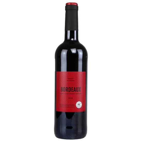 Vin rouge Bordeaux franprix 75cl