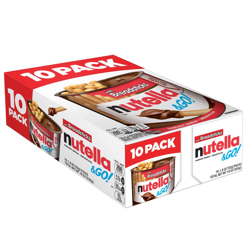 Nutella Family pack & Go! Hazelnut Spread + Breadstick (1.12 lbs)