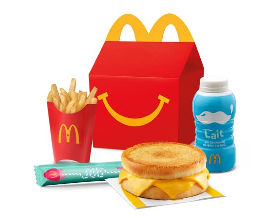 Joyeux festin sandwich fromage fondant - mini-frites [390-500 Cal]