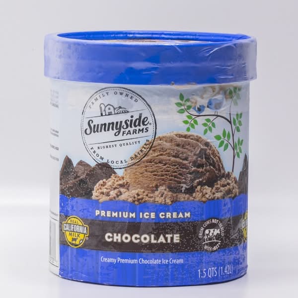 Sunnyside Farms Ice Cream, Chocolate (48 oz)