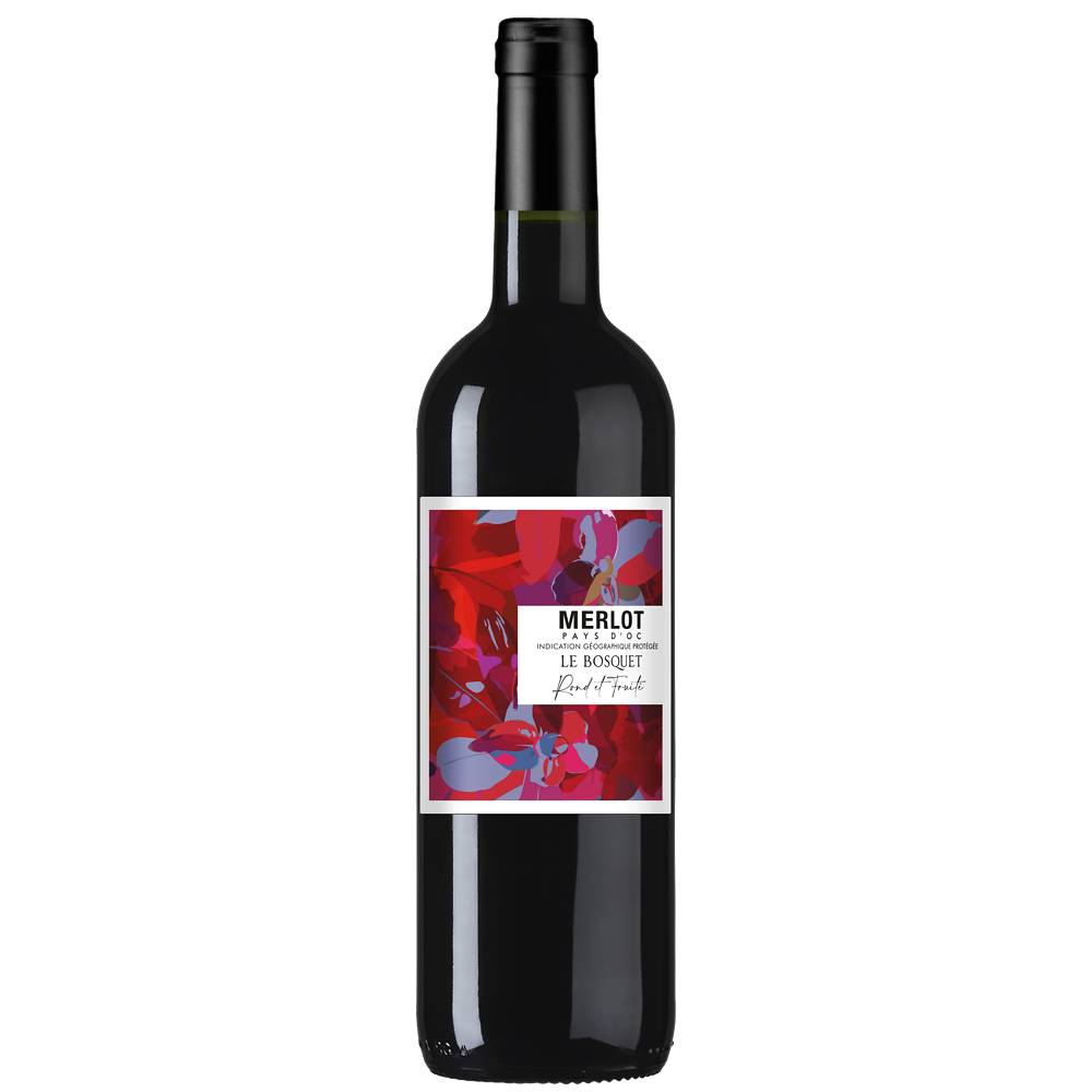 Les Produits U - Vin rouge IGP pays d'oc merlot (750 ml)