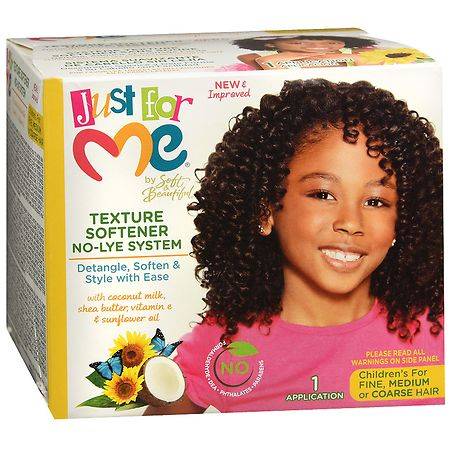 Just for Me Children's Texture Softener No-Lye System Kit