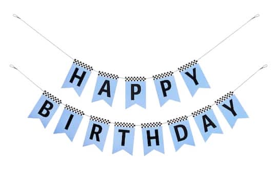Celebrate It Happy Birthday Racing Banner Set, 5 ft, Blue