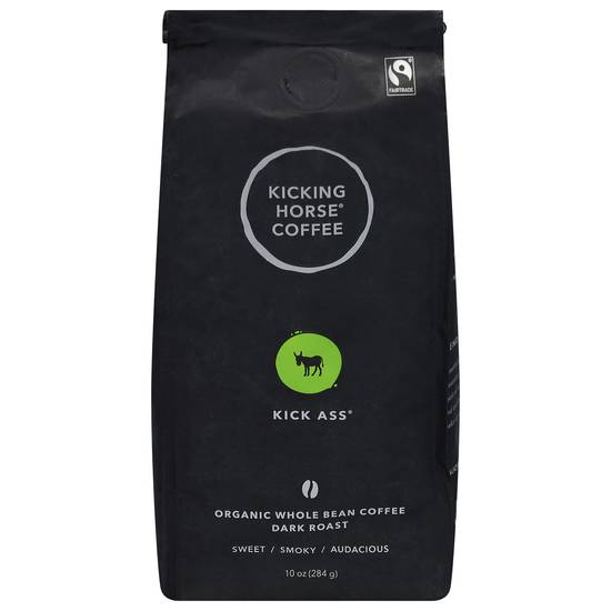 Kicking Horse Coffee Organic Kick Ass Dark Roast Coffee (10 oz)