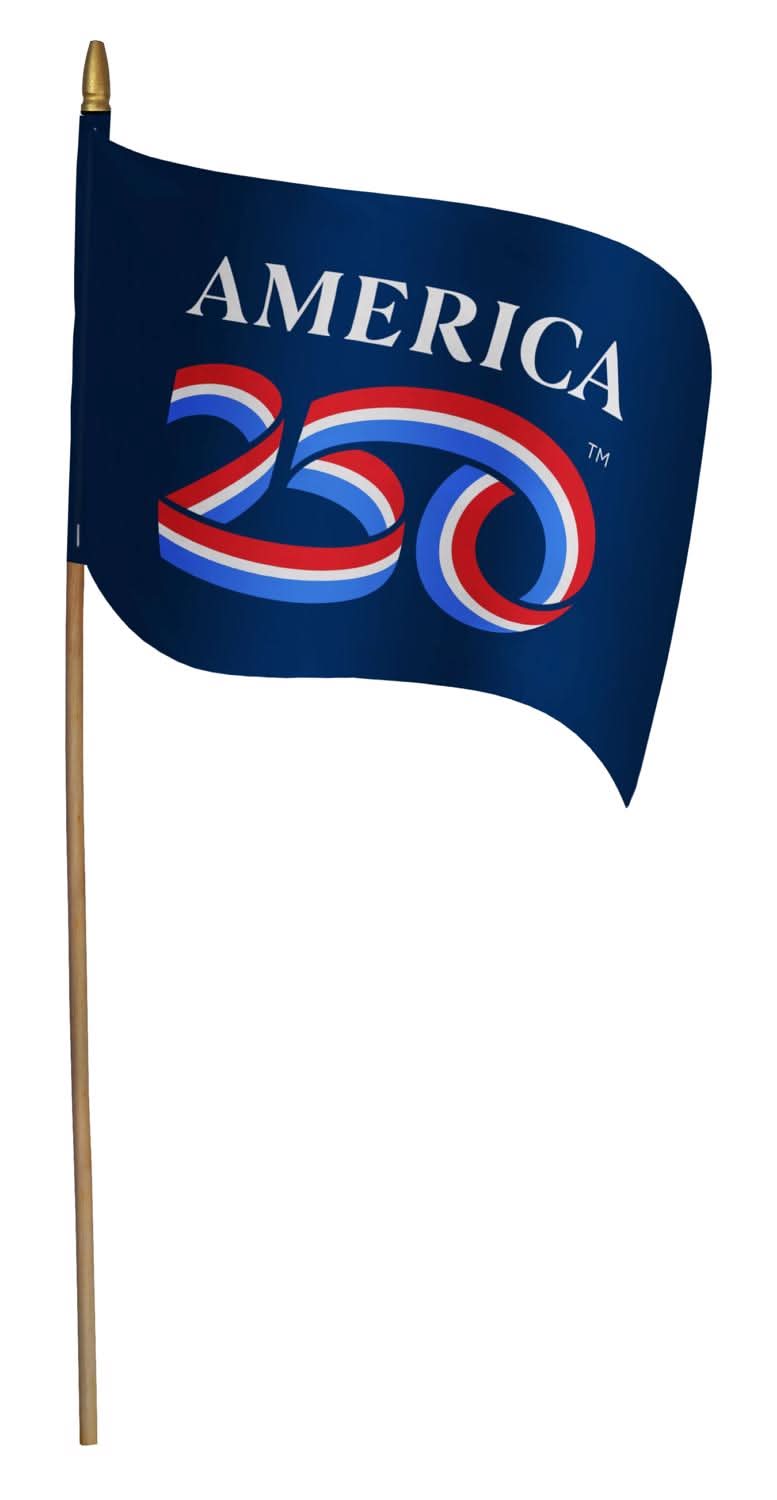 Valley Forge America 250 Stick Flag 8 In. H X 0 In. W X 12 In. L